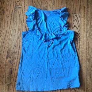 Blue Lilly Pulitzer ruffle tank